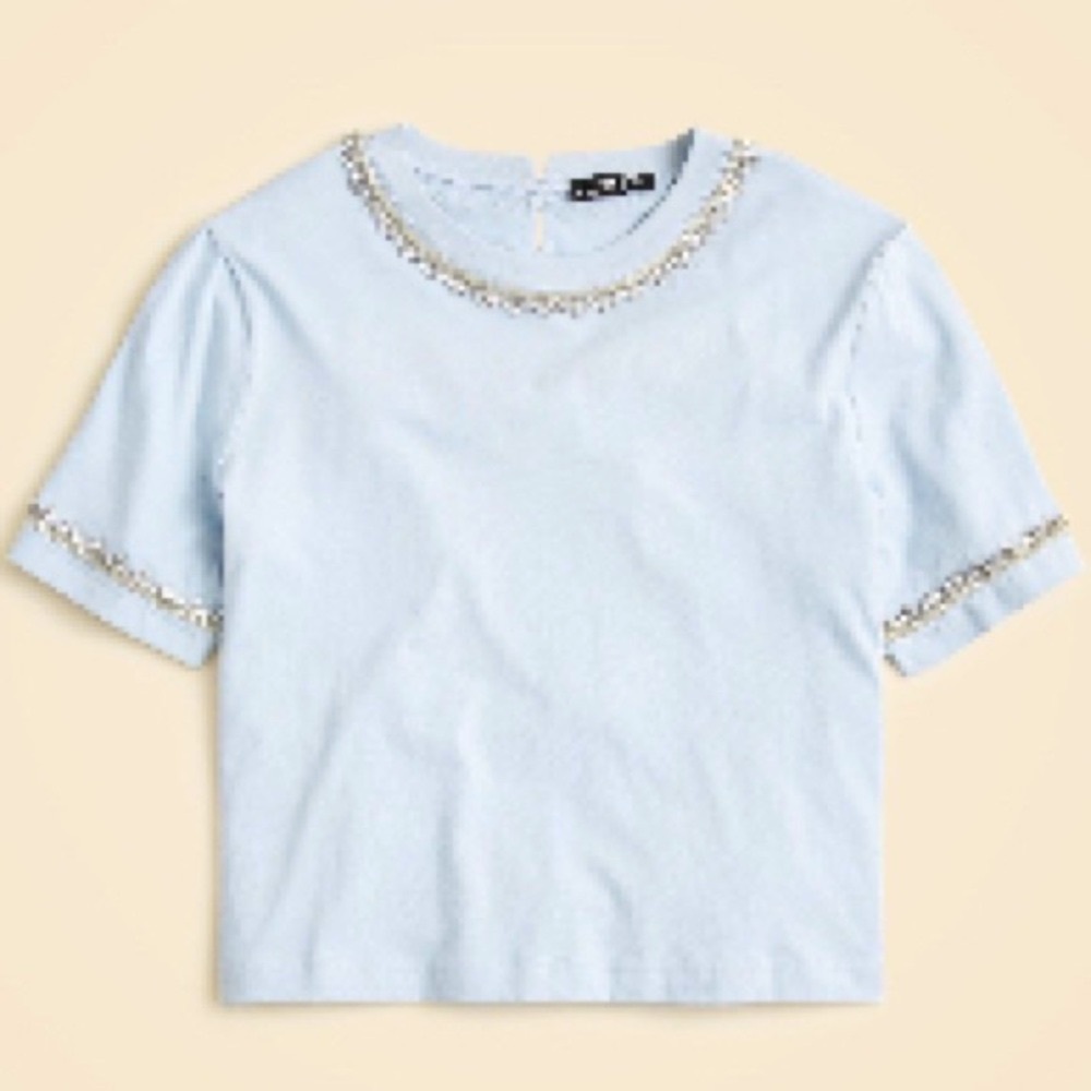 NWT XL 14 16 J. Crew Lavender jersey Tee cotton shirt Large Dressy Casual